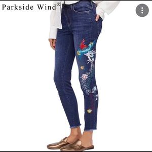 Embroidered Free People jeans